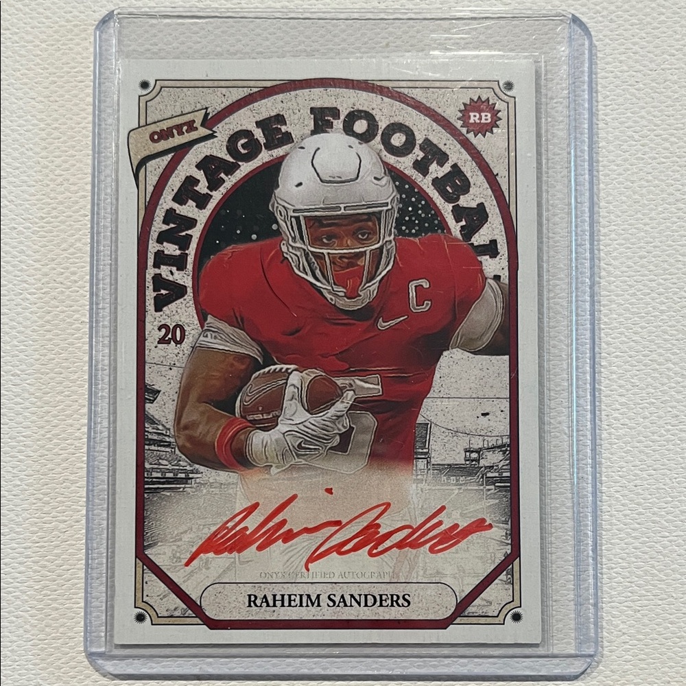 2023 Onyx Raheim Sanders #OARS with RED Autograph